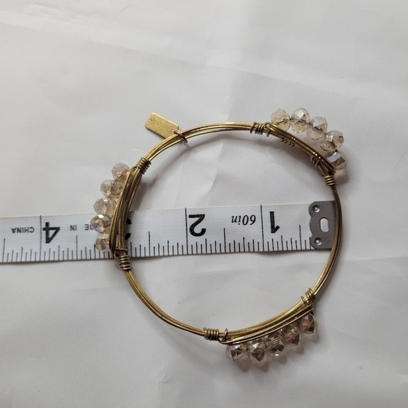 3 brass, polished stone and crystal bracelets by Three 16 - Picture 8 of 8